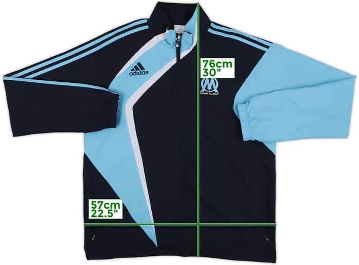 2009-10 Olympique Marseille adidas Track Jacket - 8/10 - (L)