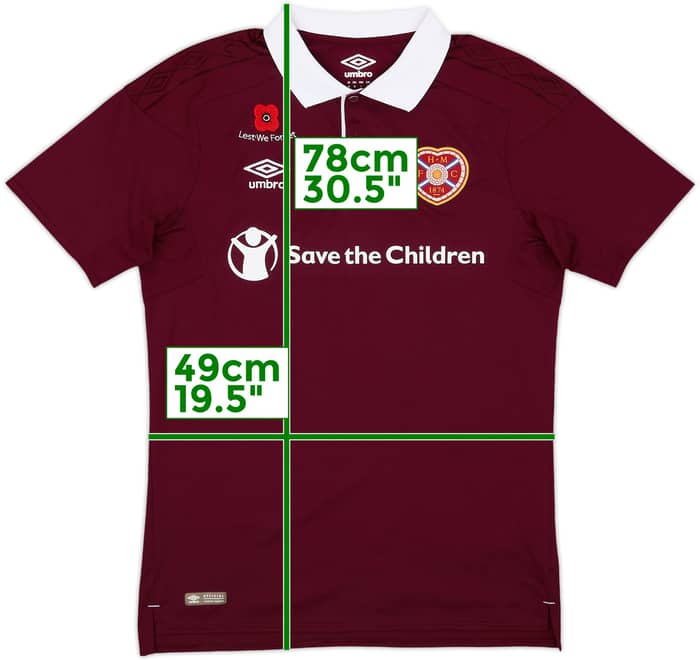 2017-18 Hearts Home Shirt - 10/10 - (M)