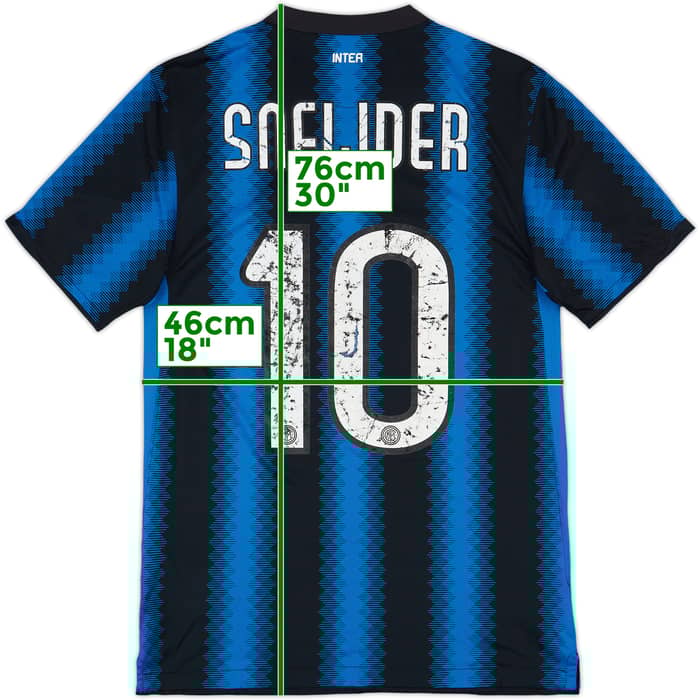2010-11 Inter Milan Home Shirt Sneijder #10 - 4/10 - (S)