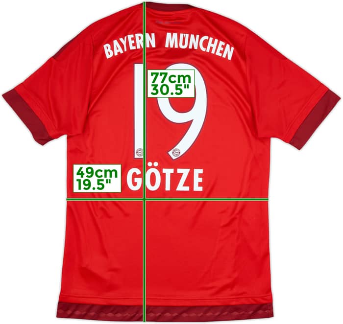 2015-16 Bayern Munich Home Shirt Gotze #19 - 8/10 - (M)