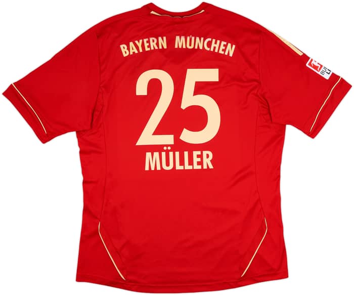 2011-13 Bayern Munich Home Shirt Muller #25 - 7/10 - (XL)