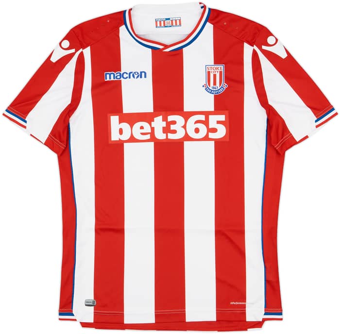 2017-18 Stoke City Home Shirt - 10/10 - (L)
