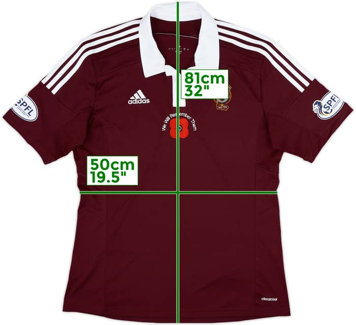2014-15 Hearts 'Poppy' Home Shirt - 8/10 - (L)
