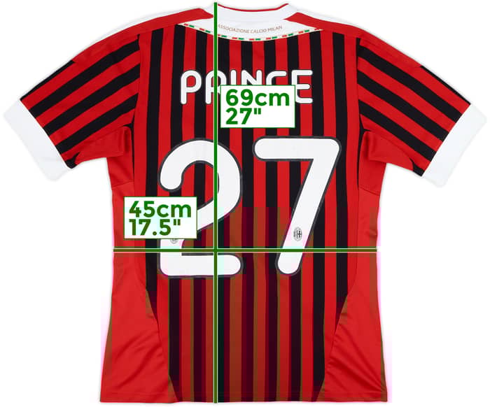 2011-12 AC Milan Home Shirt Prince #27 - 7/10 - (S)