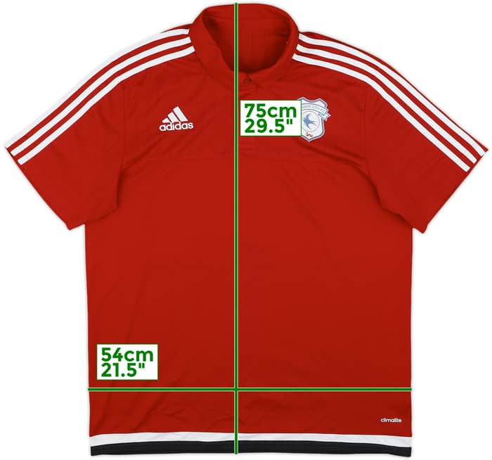 2016-17 Cardiff City adidas Polo Shirt - 9/10 - (L)