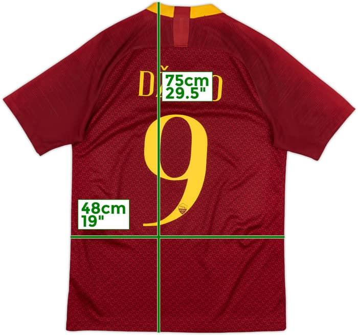 2018-19 Roma Home Shirt Dzeko #9 - 7/10 - (S)