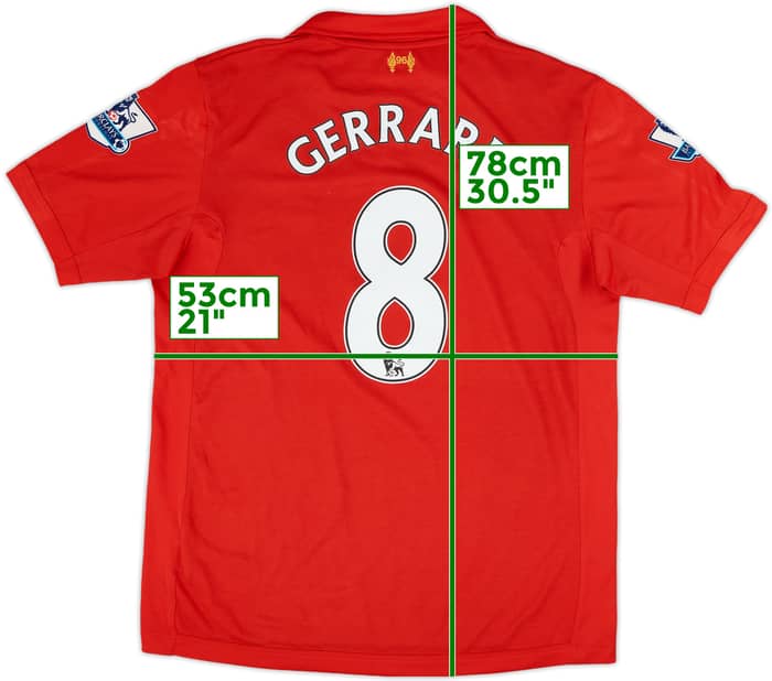 2012-13 Liverpool Home Shirt Gerrard #8 - 5/10 - (L)