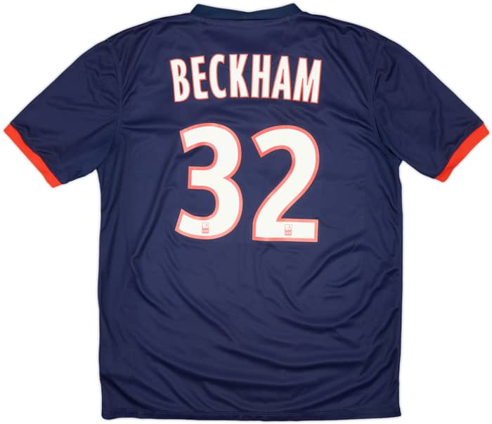2013-14 Paris Saint-Germain Home Shirt Beckham #32 - 7/10 - (L)