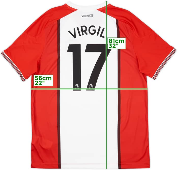 2017-18 Southampton Home Shirt Virgil #17 - 8/10 - (XL)
