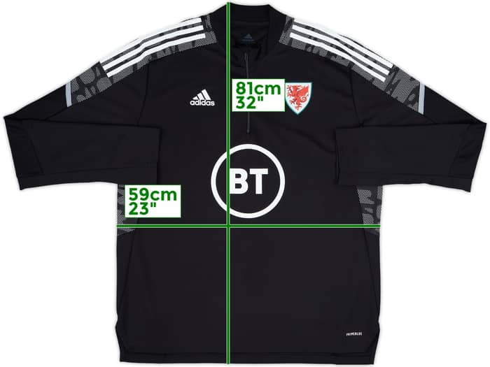 2021-22 Wales adidas 1/4 Zip Drill Top - 8/10 - (XL)