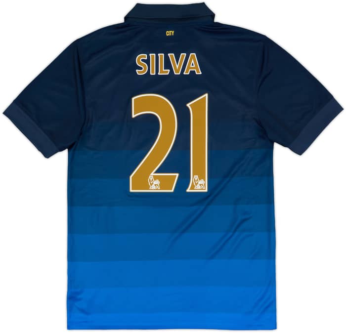 2014-15 Manchester City Away Shirt Silva #21 - 9/10 - (S)