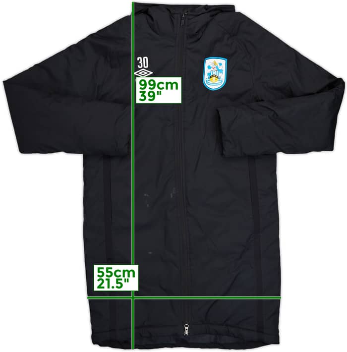 2020-21 Huddersfield Umbro Player Issue Hooded Padded Bench Coat #30 - 6/10 - (M)