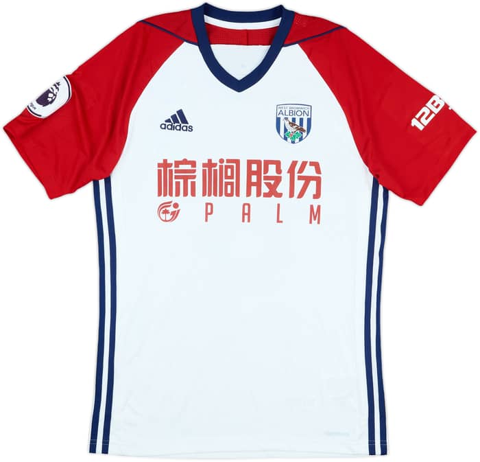 2017-18 West Brom Match Issue Signed Away Shirt Evans #6