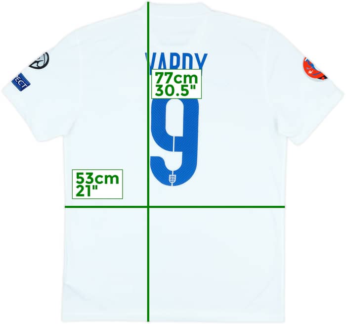 2014-15 England Signed Home Shirt Vardy #9