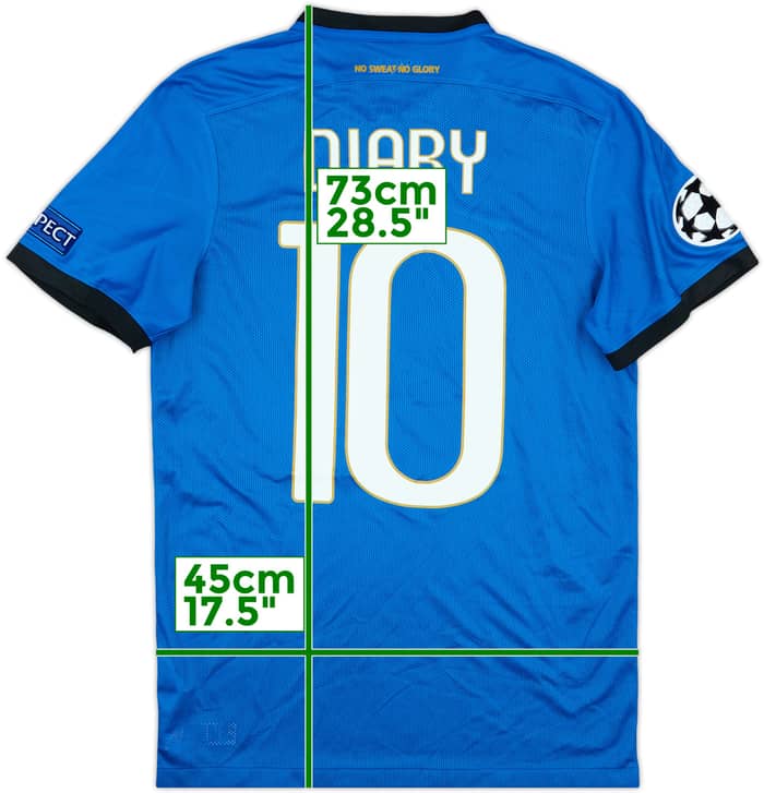 2016-17 Club Brugge Match Issue Champions League Home Shirt Diaby #10