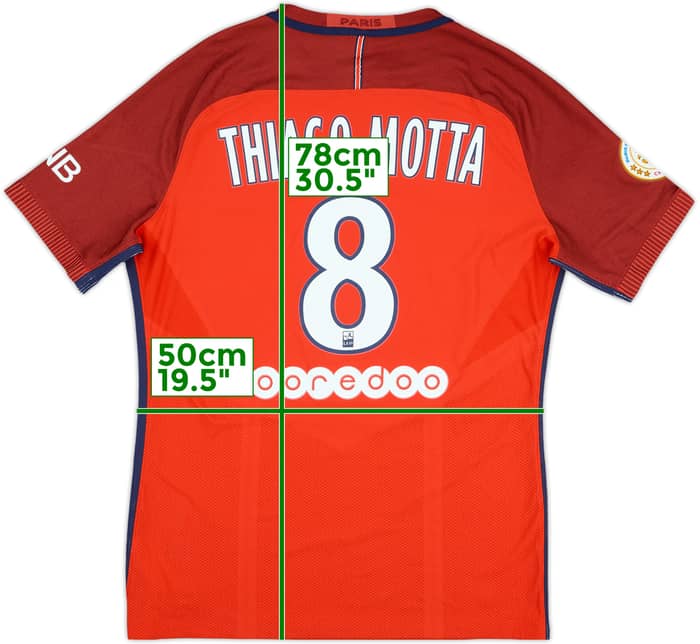2016-17 Paris Saint-Germain Match Issue Away Shirt Thiago Motta #8