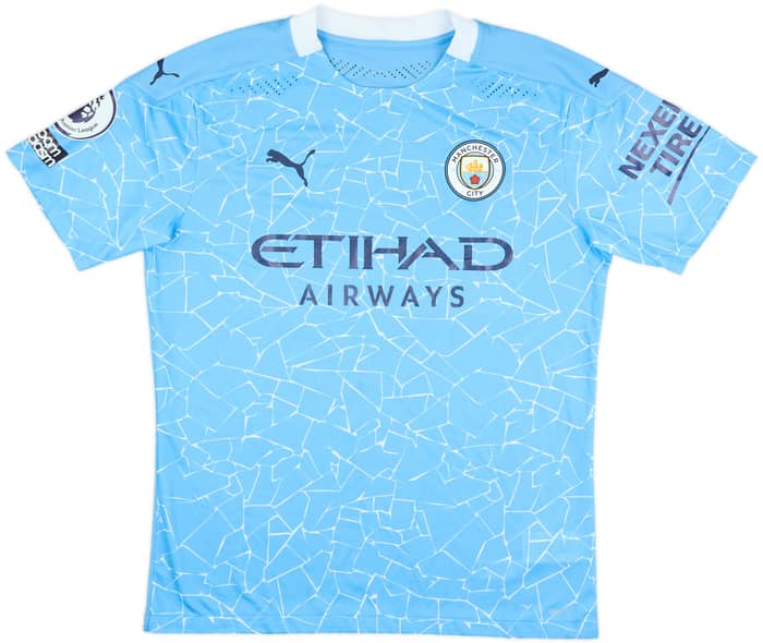 2020-21 Manchester City Match Issue Home Shirt Kun Aguero #10