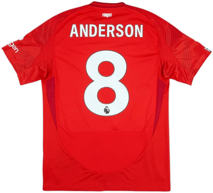 2024-25 Nottingham Forest Match Issue Home Shirt Anderson #8