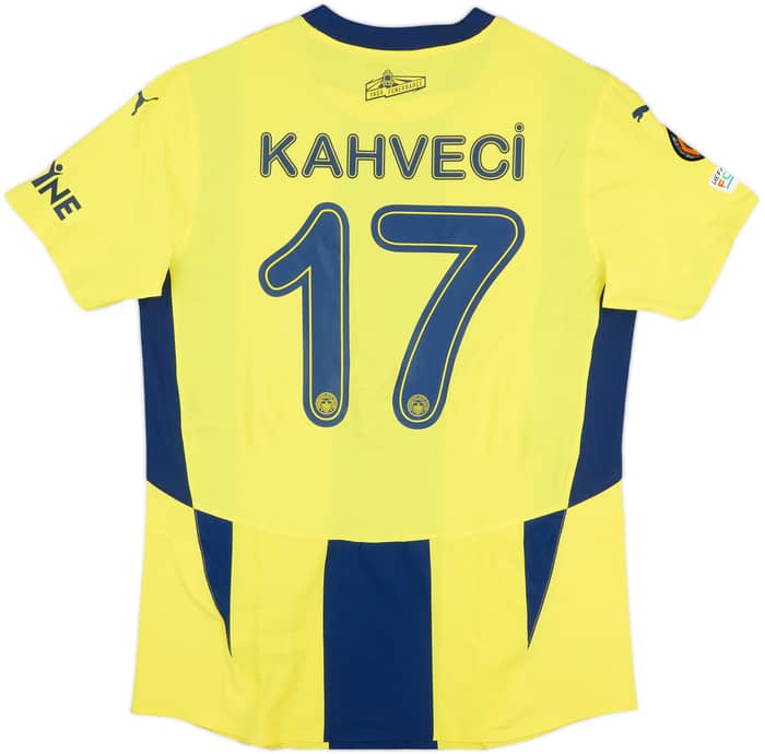 2024-25 Fenerbahce Match Issue Europa League Home Shirt Kahveci #17
