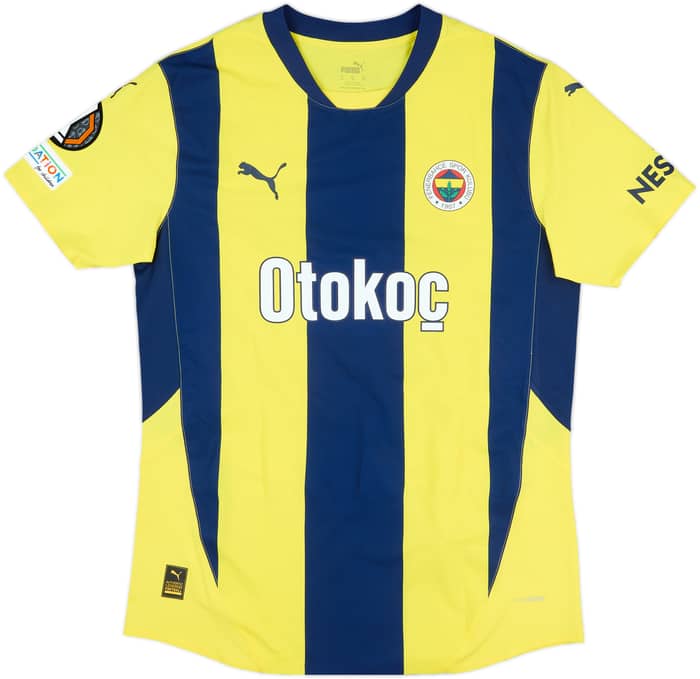 2024-25 Fenerbahce Match Issue Europa League Home Shirt Kahveci #17