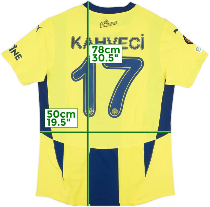 2024-25 Fenerbahce Match Issue Europa League Home Shirt Kahveci #17