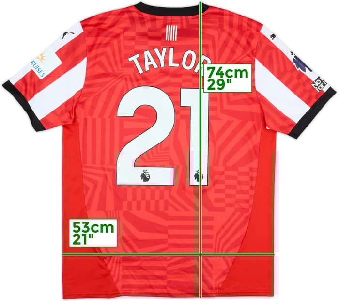 2024-25 Southampton Match Issue Home Shirt Taylor #21