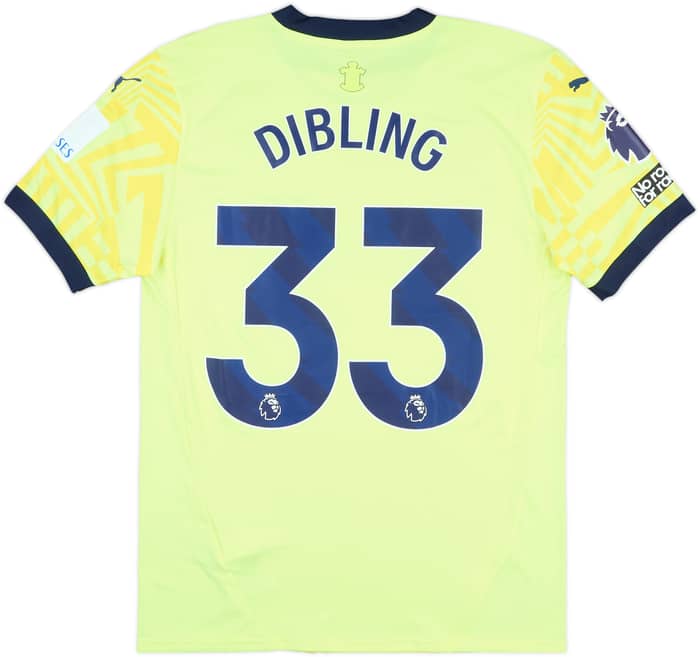 2024-25 Southampton Match Issue Away Shirt Dibling #33