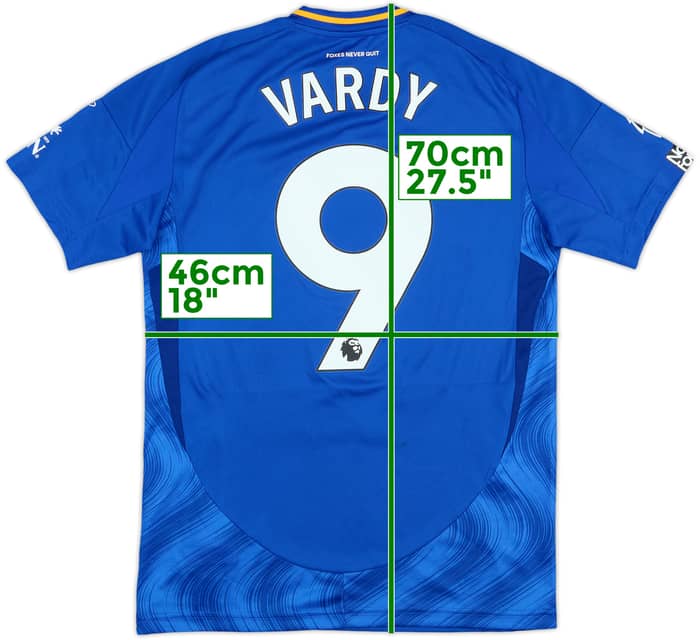 2024-25 Leicester Match Issue Home Shirt Vardy #9