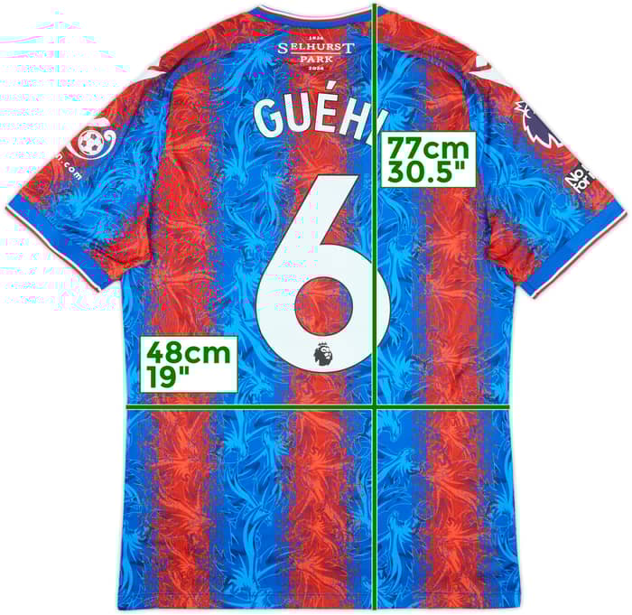 2024-25 Crystal Palace Match Issue Home Shirt Guehi #6