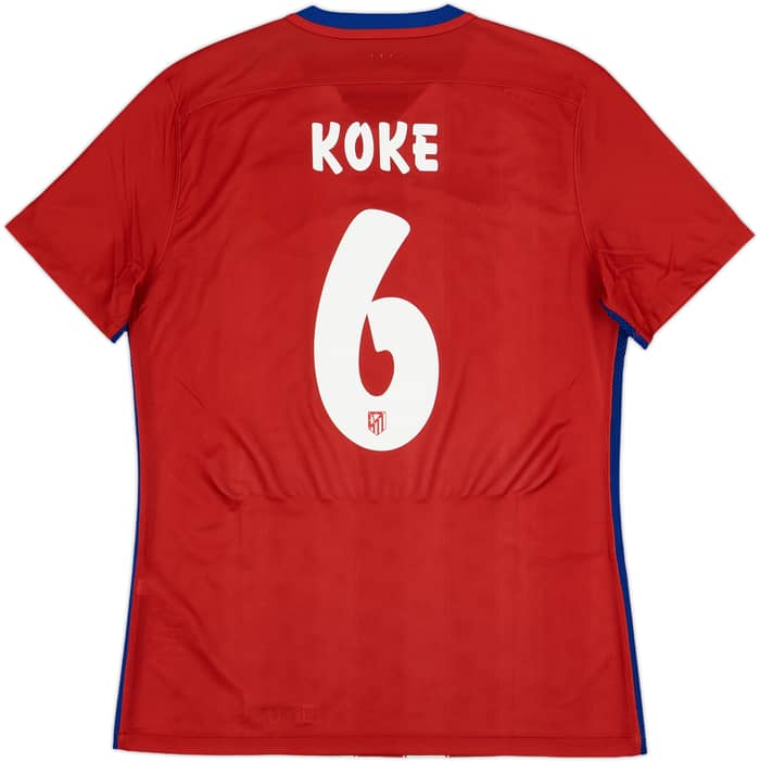 2015-16 Atletico Madrid Player Issue Home Shirt Koke #6 - 10/10 - (L)