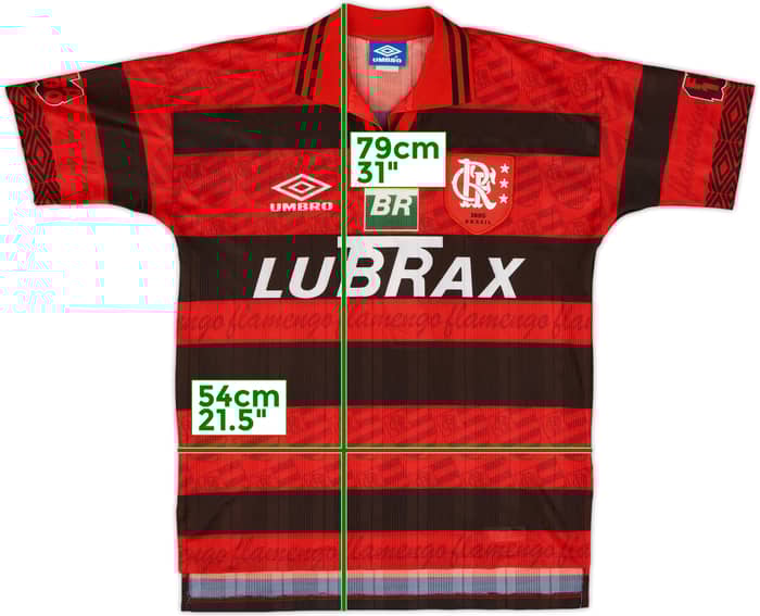 1995-96 Flamengo Centenary Home Shirt #7 - 9/10 - (L)