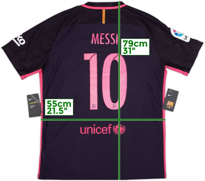 2016-17 Barcelona Authentic Away Shirt Messi #10 (XL)