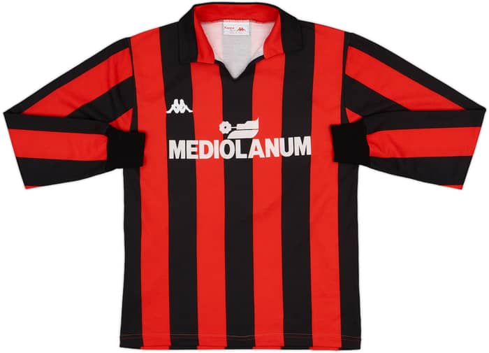 1988-89 AC Milan Home L/S Shirt #7 - 8/10 - (S)
