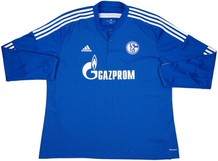 2015-16 Schalke Home L/S Shirt - 9/10 - (3XL)