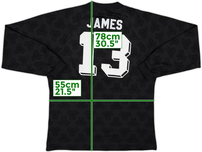 1993-95 Liverpool GK Shirt James #13 - 8/10 - (L)
