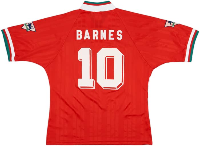1993-95 Liverpool Home Shirt Barnes #10 - 8/10 - (L)