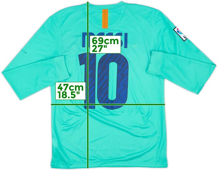 2010-11 Barcelona Away L/S Shirt Messi #10 - 8/10 - (M)