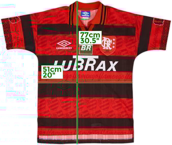 1995-96 Flamengo Centenary Home Shirt #7 - 8/10 - (M)