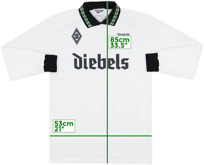 1995-96 Borussia Monchengladbach Home L/S Shirt - 8/10 - (M)