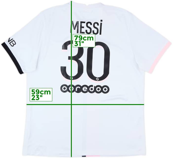 2021-22 Paris Saint-Germain Away Shirt Messi #30 - 6/10 - (XL)