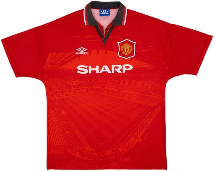1994-96 Manchester United Home Shirt Cantona #7 - 8/10 - (XL)