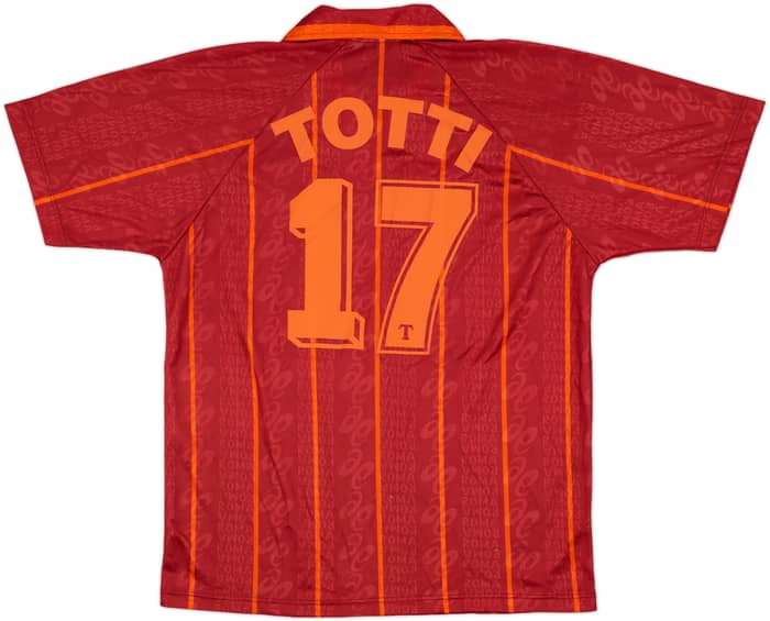 1996-97 Roma Home Shirt Totti #17 - 8/10 - (L)