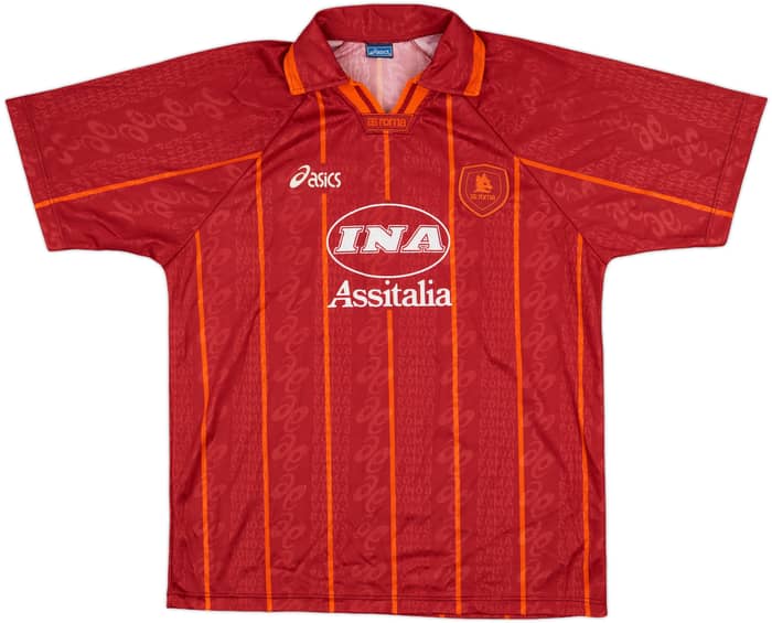 1996-97 Roma Home Shirt Totti #17 - 8/10 - (L)