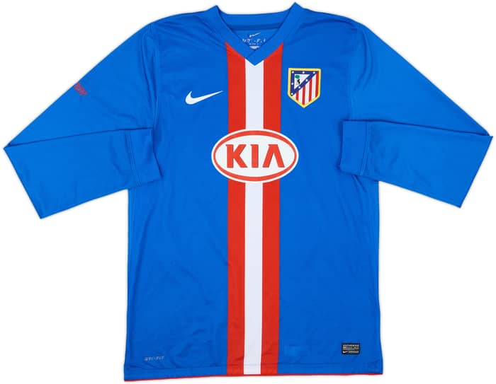 2010-11 Atletico Madrid Player Issue Away L/S Shirt Kun Aguero #10 - 8/10 - (L)