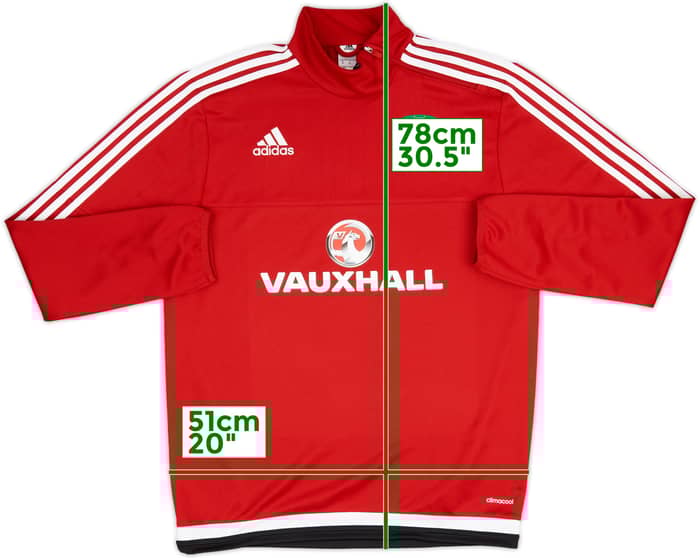 2016-17 Wales adidas 1/4 Zip Drill Top - 9/10 - (M)