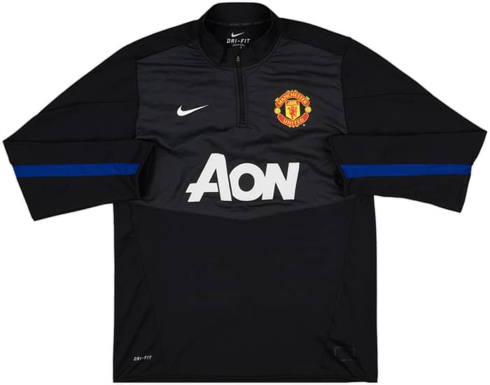 2013-14 Manchester United Nike 1/4 Zip Drill Top - 7/10 - (L)