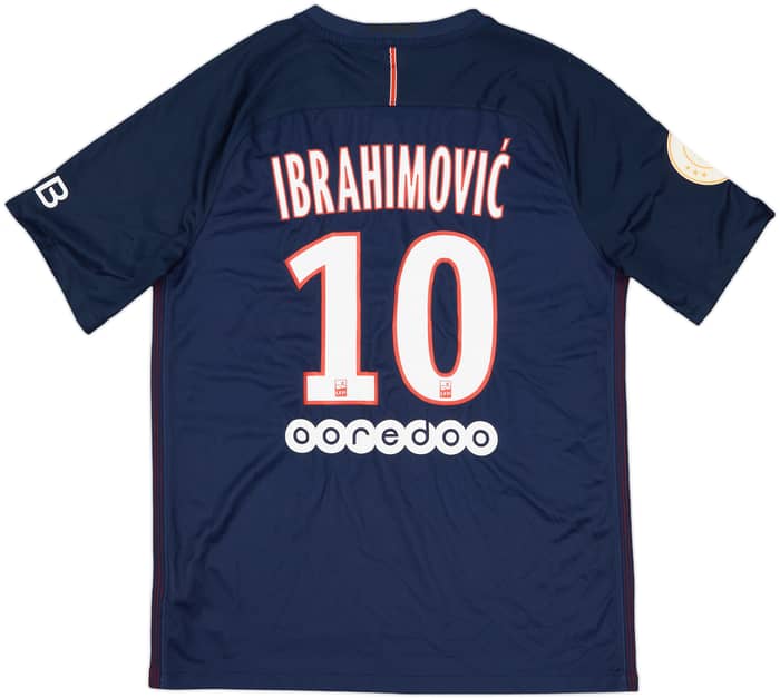 2016-17 Paris Saint-Germain Home Shirt Ibrahimovic #10 - 7/10 - (M)