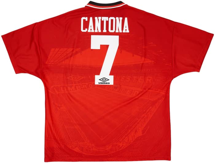 1994-96 Manchester United Home Shirt Cantona #7 - 9/10 - (XXL)