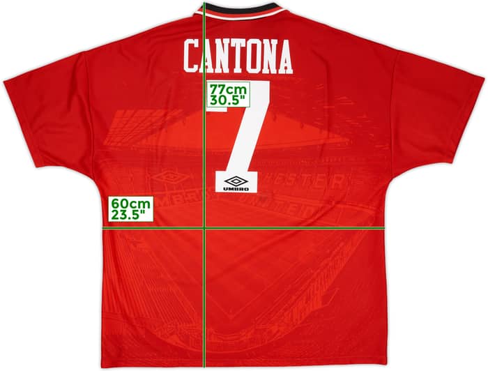 1994-96 Manchester United Home Shirt Cantona #7 - 9/10 - (XXL)