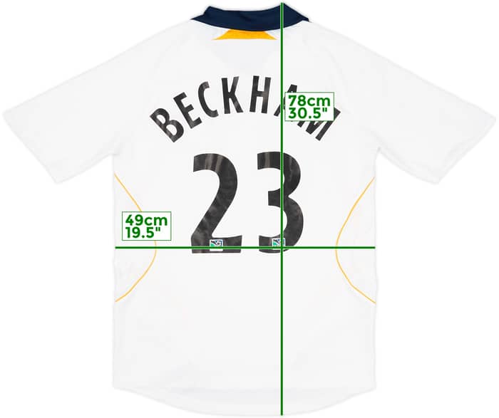 2007-08 LA Galaxy Home Shirt Beckham #23 - 4/10 - (S)